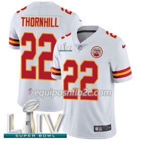 Camiseta Hombre NFL Kansas City Chiefs Juan Thornhill 22 Nike Blanco 2020 Super Bowl LIV